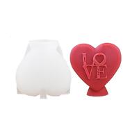 Molde de fundición geométrico, molde de silicona con colgante de corazón geométrico 3D, decoración de silicona para resina epoxi perfumada