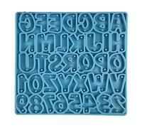Molde de fundición hecho a mano con letras y números, colgantes de resina de cristal UV, epoxi