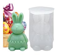 Molde de fundición para velas, fácil de resolver, molde de silicona para velas de conejito de Pascua, para hacer jabón de resina, chocolate, pasteles, pudines, dulces, estatuas, yeso, hormigón