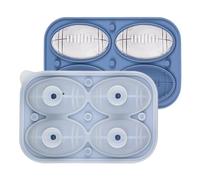 Molde De Fútbol Para Caramelos - Modelo De Cocina 3D Con 4 Cavidades,Molde De Silicona Para Decorar Cupcakes | para Whisky Cócteles Café Pastel Chocolate Fondant Bola de Hielo