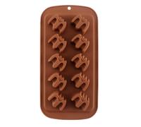 Molde de galletas de Halloween, molde de silicona para galletas de Halloween,Molde de caramelo de silicona reutilizable de 10 rejillas Molde de chocolate lavable - para hornear D