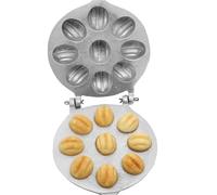 Molde de galletas de nogal (Oreshek) para hacer 9 mitades, nueces de Oreshki rusas, galletas soviéticas, pastelería, bonificación y receta.