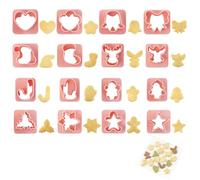 Molde De Galletas Para Niños Navideños, 12 Piezas Molde De Galletas De Doble Cara, Galletas, Repostería, Chocolates, Cookie Moldes De Figuras Diferentes De Navidad, Cena Familiar