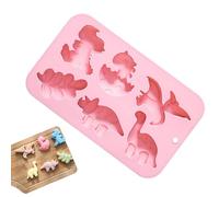 Molde de gelatina de dinosaurio, molde de silicona para dinosaurio, 6 moldes de cavidad para diferentes formas de dinosaurios, Molde de silicona para dinosaurios animales para niños, moldes para c