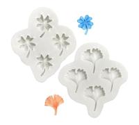 Molde De Ginkgo Biloba De Trébol De Cuatro Hojas De Silicona De 2 Piezas, Resina Epoxi, Molde De Fundición De Yeso, Especialmente Para Adornos De La Suerte De Bricolaje.