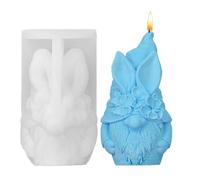 Molde de gnomo navideño, moldes de gnomo, molde para velas con decoración navideña en forma de gnomo | Molde de gnomo flexible y reutilizable para decoración del hogar, para trabajos de Nata