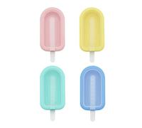 Molde de helado de silicona de grado alimenticio para hacer paletas de helado, juego de 4 moldes para paletas con tapa