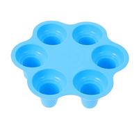 Molde de Helados de Silicona DIY de 6 Cavidades Azul | Silicona Alimentaria, Bandeja Abierta Reutilizable, para Smoothies y Leche, Uso en Cocina y DIY Familiar