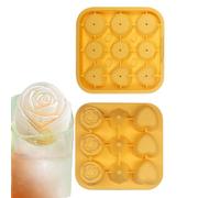 Molde de Hielo - 9 Cavidades Fácil Desmoldeo,Molde de corazones de hielo para bebidas - Whisky, cócteles, refrescos, zumos, limonada, cocina, picnic y camping