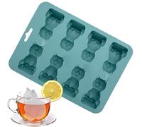 Molde De Hielo - Bandeja De Forma De Gato De 8.5 X 6.2 X 1.18 Pulgadas, Forma Flexible De Silicona, Creador De Congelados Dimensiones De Ocho Cavidades | Portátil Cóctel Comida Café