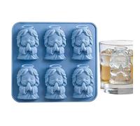 Molde de Hielo con Forma de Jesús - 6 Cavidades Antiadherentes Reutilizables Portátiles | Molde de hielo 3D de Jesús para bebidas - para Refrescos Limonada Bebidas Cócteles Piscina Picnic