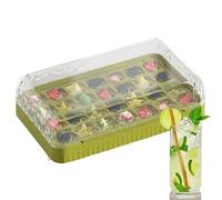 Molde De Hielo,Contenedor De Gran Capacidad A Prueba De Fugas | Bandeja De Bloques De Hielo De Fácil Extracción - para Whisky Cócteles Autocaravana Camping Casa Restaurante Picnic Playa y Neveras