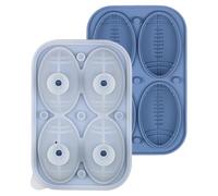 Molde de hielo de fútbol | 4 cavidades 3D Sport Gussform,molde de silicona con diseño deportivo - para whisky, cócteles, café, agua, pasteles, chocolate, dulces, fondant, bolas de hielo, refrigerador