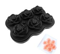 Molde de hielo de rosas - 16 x 15 x 3 cm 6 bandejas de silicona | forma y cubo de flores | grandes cubitos de hielo fácil de liberar | congelador cócteles hornear pasteles decoración