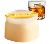 Molde de hielo de whisky, molde de hielo del congelador - Moldes de fabricantes de bolas de hielo 3x con palitos de paleta - Pásico Maker con tapa para cóctel Whisky Café Bebidas frías