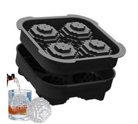 Molde De Hielo En Forma De Bolas De Golf - Silicona De Fácil Liberación Con 4 Formas De Golf Para Congelador Suave - Molde De Hielo De Silicona Para Whisky,Para Maker Whisky Cócteles Tequila Vodka Fru