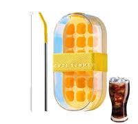 Molde de hielo | Máquina de hielo portátil de prensa de 18 rejillas - Molde reutilizable para leche, café, , whisky, enfriar bebidas, congelar, hogar, cafetería, restaurante, cócteles