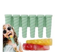 Molde De Hielo POP - Molde De Postre De Silicona, Bandeja De Helado De Silicona 6 Cavidad | Fabricante Lolly De Liberación Fácil Para Jalea, Mermelada, Pudín, Yogur, De Frutas,