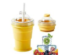 Molde de hielo vaso - 2 en 1 plegable | Molde para hacer bolas de hielo,Para barman, oficina en casa, camping, playa, viajes por carretera, bar, club, vino, cócteles