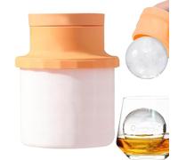 Molde de Hielos Redondos - Molde De Silicona 2 En 1 Con Cubo Para Congelador,Cubitera De Bolas De Hielo Para Whisky | para Acampada al Aire Libre, Picnic, Reuniones Familiares, Bar del Hogar, Cocina