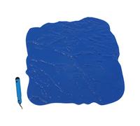 Molde de hormigón con Textura de Pizarra sin Juntas, Estera de hormigón de Piedra de Poliuretano, Estera de Pared Texturizada con Relieve de Cemento (para pavimentación Exterior) (Azul, 30 x