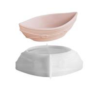 Molde de hormigón de resina de cuenco ovalado, recipientes para velas, moldes de silicona para velas - Molde de velas reutilizables antiadherente - Moldes de silicona para hacer velas suaves