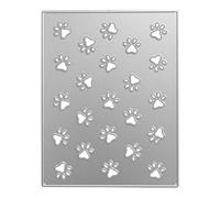 Molde de huella de perro para scrapbooking, tarjeta de relieve, huella de pie, huella de metal,