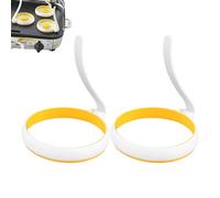 Molde de huevo - 2 moldes redondos para freír huevos | Recubrimiento antiadherente para tortilla doméstica, hornear, sándwich, hamburguesas, panqueques, desayuno