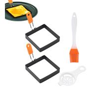 Molde de huevo cuadrado - Great Material, silicona egg rings, fried Eegg Mold, Non Stick Eegg Cooking Ring | Large Ring for Frying Eeggs, Square Molld for English Muffins, Griddle Cooking Shaper for