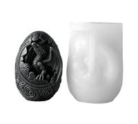 Molde de huevo de dinosaurio - Diseño de dragón 3D reutilizable de yeso - Moldes realistas para velas - para jabón chocolate, decoración de habitación, escritorio, escuela, dormitorio, apartamento