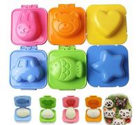 Molde de huevo hervido, molde de huevo de arroz duro, molde de huevo de dibujos animados 3D, coche de corazón, conejo, moldeador Bento, molde de arroz para sushi, molde de huevo hervido, accesorios