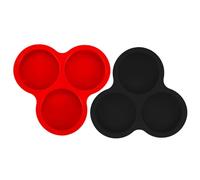 Molde de huevo para freidora de aire, bandeja para hornear cupcakes de 3 cavidades, tazas de silicona de 85 g, perfecto para moldes de pasteles pequeños, pudines, hamburguesas, sándwiches de desayuno