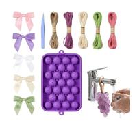 Molde De Jabón Con Forma De Uva | Molde Reutilizable De Manualidades Con Cuerdas - Kit DIY Jabón Uva | Para Principiantes Niños Niñas Mujeres Adultos Y Decoración Del Hogar