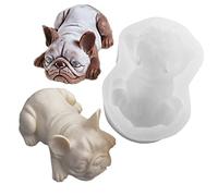 Molde de jabón de Bulldog Francés Molde de silicona para fondant Chocolate Candy Cake Decorar Moldes de vela de silicona Yeso Polímero Arcilla
