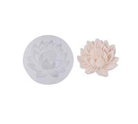 Molde de jabón de silicona con forma de flor de loto 3D, vaina de vela, resina epoxi perfumada, silicona artística artesanal, hecho a mano