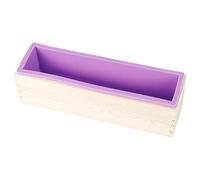Molde de jabón de silicona de 900 ml, rectángulo Kit de fabricación de jabón flexible Breeze Block Banking Hacer suministros para la herramienta de bricolaje casero (Púrpura)