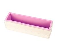 Molde de jabón de silicona de 900 ml, rectángulo Kit de fabricación de jabón flexible Breeze Block Banking Hacer suministros para la herramienta de bricolaje casero (Rosa)