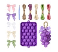 Molde de jabón de silicona racimo de uva, molde suave de fácil liberación con cuerda de yute | Kit de fabricación de jabón hecho a mano | Ideal para el día de la madre, el día del maestro, el