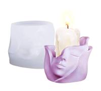 Molde de jarrón de silicona - 3D cara humana molde de silicona para el almacenamiento de velas pieza de decoración imprescindible: este molde de jarrón de silicona muestra un atractivo estético