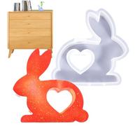 Molde de jarrón para resina epoxi, diseño de conejo de Pascua molde para esquejes, forma de silicona flexible para esquejes y resina, para decoración de Pascua, boda, jardín, bricolaje y