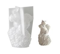Molde de joyería resistente desgarro Moldes de decoración con forma de ardillas Textura de silicona Adecuado para proyectos y exhibiciones de estantes Moldes de adornos de silicona