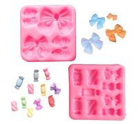 Molde de Lazo de Caramelo,2 PCS Molde de Silicona para Chocolate Moños de Caramelo Moldes Repostería Resistente al Calor para Dulces DIY Postres Gelatina y Velas Decoración Pasteles