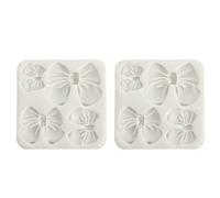 Molde de Lazo de Silicona Flexible Resistente al Calor Antiadherente Reutilizable para Bricolaje Decoración de Pasteles de Chocolate Hornear Artesanía Jabón Fondant 2 Piezas