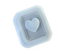 Molde de libro para arte de resina, llavero en forma de corazón, herramienta de joyería de silicona, apto para lavavajillas, proyectos de manualidades, moldes de silicona compactos para amantes de los