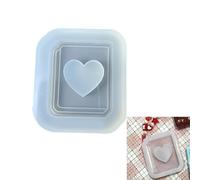 Molde de libro para arte de resina, llavero en forma de corazón, herramienta de joyería de silicona, apto para lavavajillas, proyectos de manualidades, moldes de manualidades para marcadores hechos a