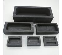 Molde de lingote grafito for fundición crisol fusión cobre, plata y oro en varios tamaños(24x16x14mm)