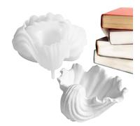 Molde de maceta de conchas - Tamaño reutilizable, resina epoxi, molde de cemento y arcilla, bandeja de almacenamiento DIY | Joyero, organizador, recipiente de esponja de maquillaje, quemador de