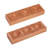 Molde de madera para raviolis hecho a mano, para pasta, raviolis, molde de madera para raviolis, herramientas de tabla de madera para pasta fresca, Maveite 2 en 1, patrón de trenza y panal con patrón