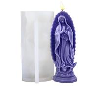 Molde de Madre María - Escultura de silicona 3D, molde de vela religiosa | Molde de fundición virgen bendita para velas de cera de soja, figuras de yeso, manualidades de resina, decoración de estatua
