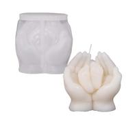 Molde de mano 3D, alas de ángel, fundición de corazón, fabricante de velas de 3.82 pulgadas con textura detallada, herramienta de resina de silicona flexible, escultura romántica con estilo artístico